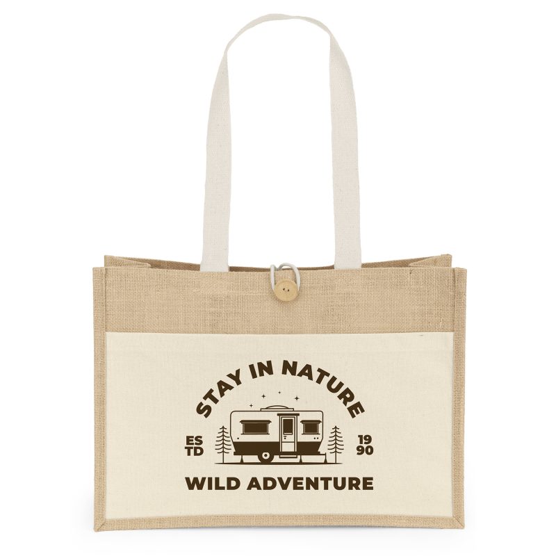 Custom Riley™ Jute Tote - Screen Print