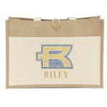 Custom Riley™ Jute Tote - Sparkle - 2