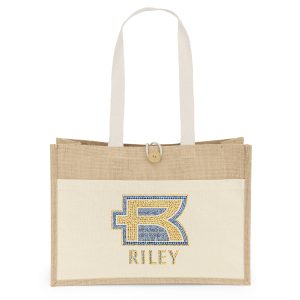 Custom Riley™ Jute Tote - Sparkle