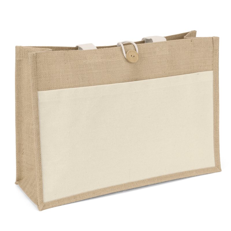 Custom Riley™ Jute Tote - Sparkle - 5
